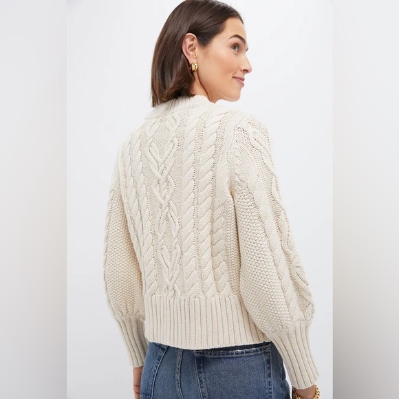 Sandstone Cotton Colette Cardigan - Picture 3 of 9